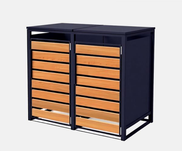 120-2w Garden Wheelie bin Storage dual unit